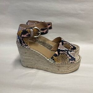 Marc Fisher LTD Women's Lalida Espadrille Wedge Sandals Size 7.5